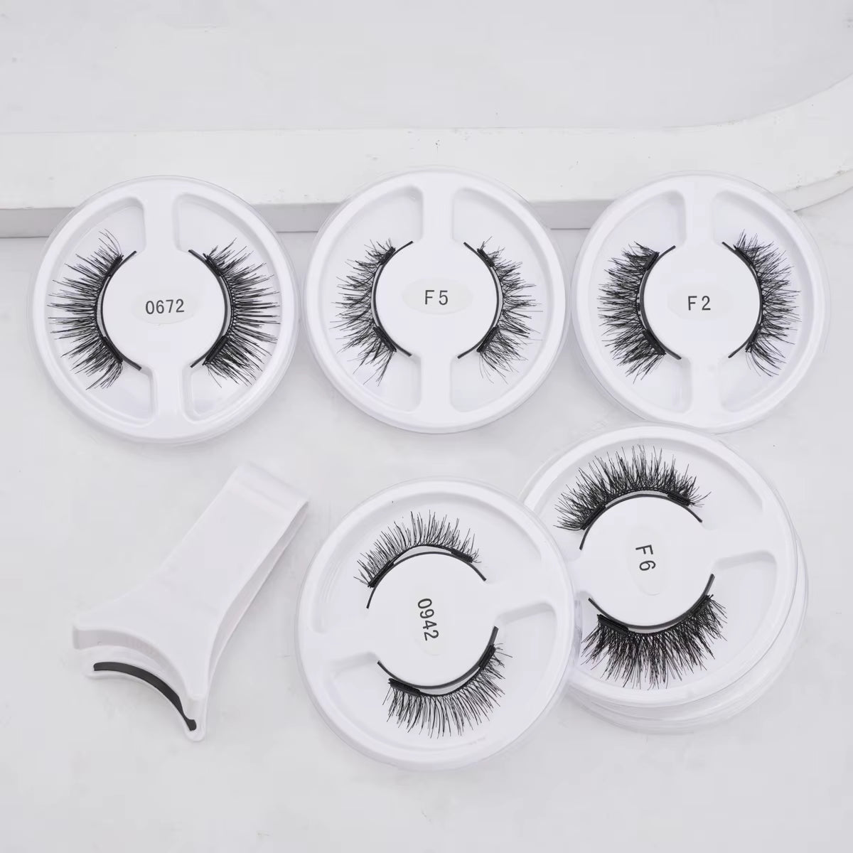 Wholesale Reusable Magnetic False Eyelashes 5 Pairs Magnetic Eyelash Kit Extension Tool Tweezers Makeup Set 5 Style Mink Lashes